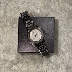 Michael Kors Silver and Black Women's Watch